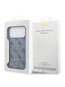Guess для iPhone 17 Pro чехол PU 4G Double cardslot Triangle metal logo Hard Blue