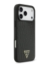Guess для iPhone 17 Pro Max чехол PU Croco Triangle metal logo Hard Black (MagSafe)