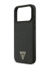 Guess для iPhone 17 Pro Max чехол PU Croco Triangle metal logo Hard Black (MagSafe)