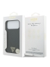 Guess для iPhone 17 Pro Max чехол PU Croco Triangle metal logo Hard Black (MagSafe)