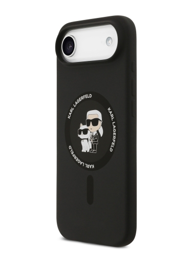 Karl Lagerfeld для iPhone Air чехол Liquid Silicone NFT Karl & Choupette Hard Black (MagSafe)