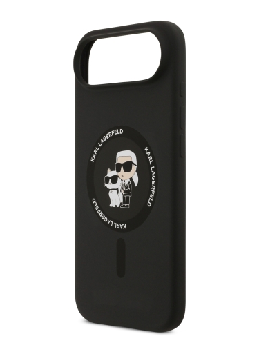 Karl Lagerfeld для iPhone Air чехол Liquid Silicone NFT Karl & Choupette Hard Black (MagSafe)