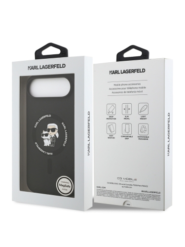 Karl Lagerfeld для iPhone Air чехол Liquid Silicone NFT Karl & Choupette Hard Black (MagSafe)