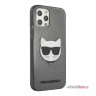 Чехол Karl Lagerfeld TPU Glitter Choupette Hard для iPhone 12 Pro Max, черный