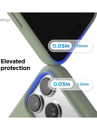 Elago для iPhone 17 Pro чехол Magnetic Silicone Khaki Green (MagSafe)