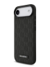 Karl Lagerfeld для iPhone Air чехол PU Saffiano Monogram Metal Plate logo Hard Black (MagSafe)