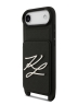 Karl Lagerfeld для iPhone Air чехол Crossbody cardslot PU Saffiano Autograph Hard Black