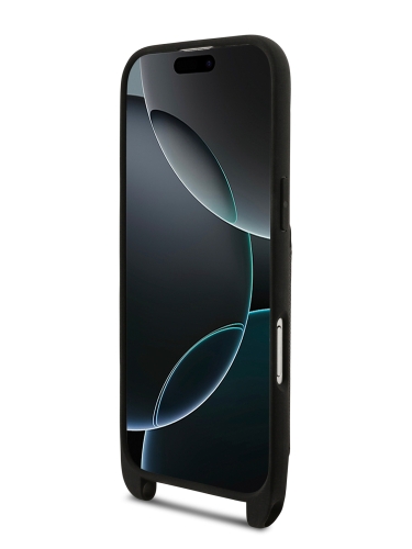 Karl Lagerfeld для iPhone Air чехол Crossbody cardslot PU Saffiano Autograph Hard Black