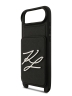 Karl Lagerfeld для iPhone Air чехол Crossbody cardslot PU Saffiano Autograph Hard Black