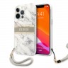 Чехол Guess Marble Hard +Nylon hand cord для iPhone 13 Pro Max, серый