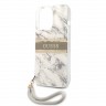 Чехол Guess Marble Hard +Nylon hand cord для iPhone 13 Pro Max, серый