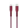 Кабель Uniq Flex strain relief MFi Lightning/USB-C (1.2 м), красный
