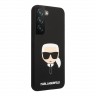 Чехол Karl Lagerfeld Liquid silicone Karl's Head Hard для Galaxy S22, черный