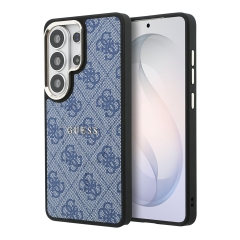 Guess для Galaxy S26 Ultra чехол PU 4G Classic metal logo &amp;Camera Hard Blue (MagSafe)