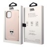 Чехол Lagerfeld Liquid silicone Choupette body Hard для iPhone 14 Plus, розовый