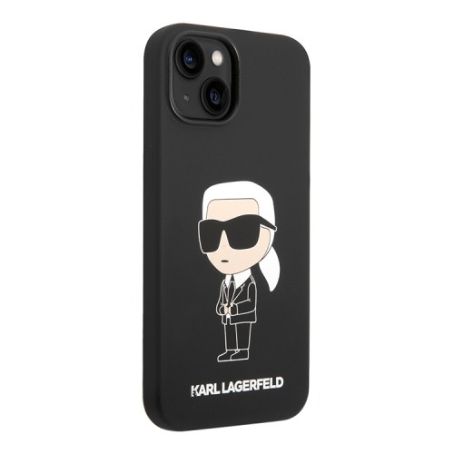Чехол Lagerfeld Liquid silicone NFT Karl Ikonik Hard для iPhone 14, черный