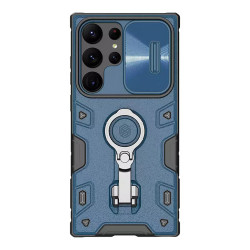Противоударный чехол Nillkin CamShield Armor Pro для Galaxy S23 Ultra, синий