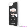 Чехол Karl Lagerfeld Liquid Glitter Iconic Hard для iPhone 7/8/SE 2020, черный
