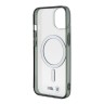 Чехол BMW M-Collection Silver Ring Hard для iPhone 14, прозрачный (MagSafe)