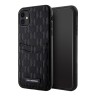 Чехол Lagerfeld PU Saffiano Monogram with Cardslot Hard для iPhone 11, черный