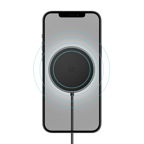 EnergEA Автодержатель-беспроводное ЗУ MagDrive 15W Air/Dash Gunmetal Black