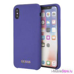 Чехол Guess Silicone для iPhone X/XS, фиолетовый
