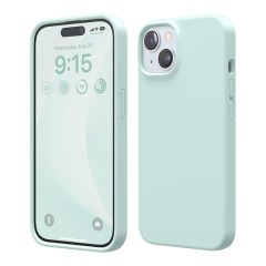 Elago для iPhone 15 чехол Soft silicone (Liquid) Mint