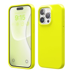 Elago для iPhone 15 Pro Max чехол Soft silicone (Liquid) Neon Yellow