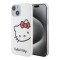 Hello Kitty для iPhone 15 чехол PC/TPU Kitty Head Hard White