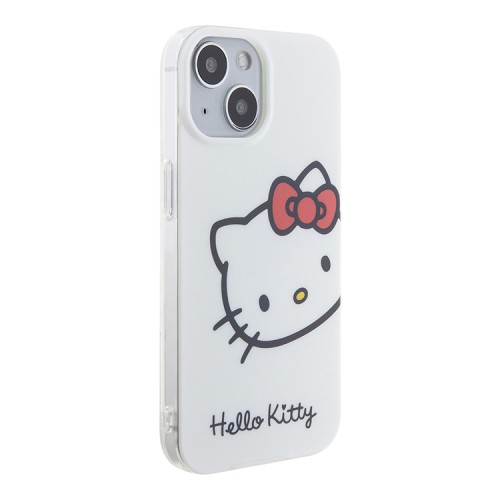 Hello Kitty для iPhone 15 чехол PC/TPU Kitty Head Hard White