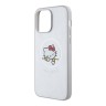 Hello Kitty для iPhone 15 Pro Max чехол PU Leather Kitty Asleep Hard Silver (MagSafe)