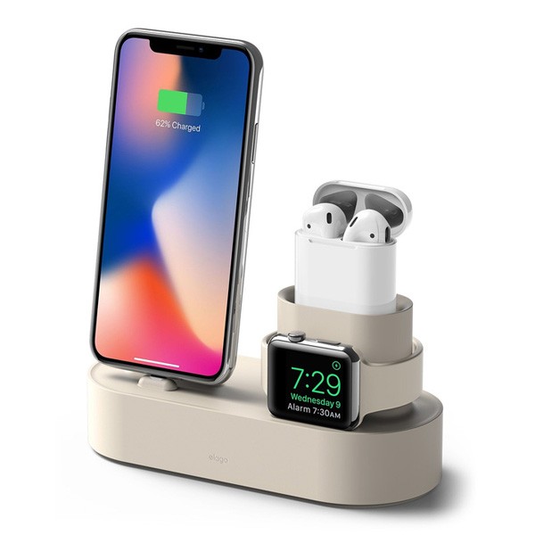 Elago Charging Hub 3 in 1 для устройств Apple, бежевый EST-TRIO-CWH