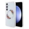 Guess для Galaxy S24 чехол PC/TPU Flowers Wreath Hard Transparent (MagSafe)