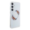 Guess для Galaxy S24 чехол PC/TPU Flowers Wreath Hard Transparent (MagSafe)