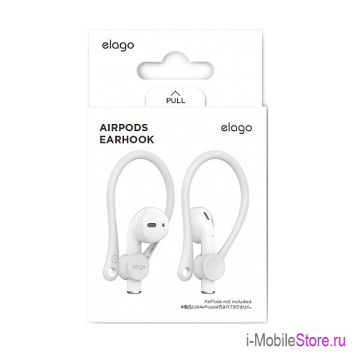 Держатель Elago EarHook для наушников AirPods 1/2/3/Pro/Pro2, белый (2 шт)