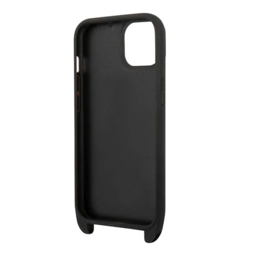 Lagerfeld для iPhone 15 чехол Crossbody PU Saffiano Monogram NFT Karl Ikonik +Strap Hard Blk