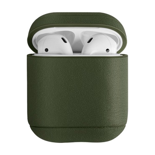 Чехол Uniq Terra Genuine Leather для AirPods 1/2, Olive
