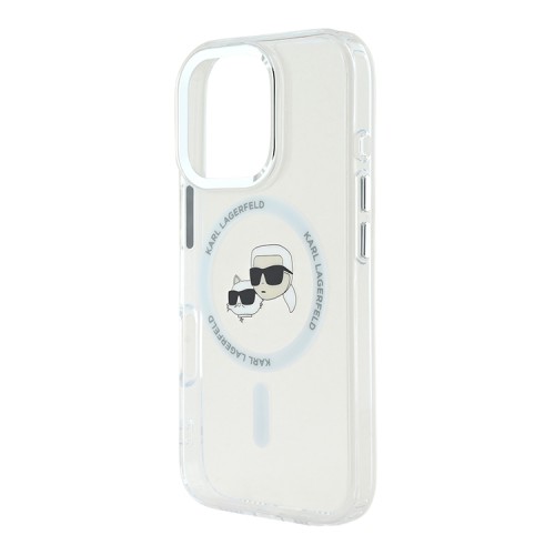 Karl Lagerfeld для iPhone 16 Pro Max чехол PC/TPU NFT Karl&Choupette прозрачный (MagSafe)