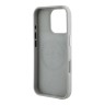 Guess для iPhone 16 Pro чехол PU Grained leather Triangle metal logo Hard Beige (MagSafe)