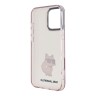 Karl Lagerfeld для iPhone 16 Pro Max чехол PC/TPU NFT Choupette body Translucent Pink