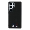 BMW для Galaxy S25 Ultra чехол M-Collection PU Perforated Tricolor Metal logo Hard Black (MagSafe)