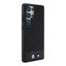 BMW для Galaxy S25 Ultra чехол M-Collection PU Perforated Tricolor Metal logo Hard Black (MagSafe)