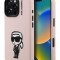 Karl Lagerfeld для iPhone 16 Pro Max чехол Liquid Silicone Sketch Karl Ikonik Pink (MagSafe)