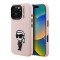 Karl Lagerfeld для iPhone 16 Pro Max чехол Liquid Silicone Sketch Karl Ikonik Pink (MagSafe)