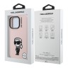 Karl Lagerfeld для iPhone 16 Pro Max чехол Liquid Silicone Sketch Karl Ikonik Pink (MagSafe)