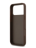 Guess для iPhone 17 Pro чехол PU 4G Double cardslot Triangle metal logo Hard Brown