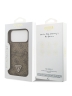 Guess для iPhone 17 Pro чехол PU 4G Double cardslot Triangle metal logo Hard Brown