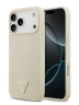 Guess для iPhone 17 Pro Max чехол PU Croco Triangle metal logo Hard Gold (MagSafe)