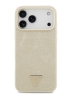 Guess для iPhone 17 Pro Max чехол PU Croco Triangle metal logo Hard Gold (MagSafe)