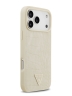 Guess для iPhone 17 Pro Max чехол PU Croco Triangle metal logo Hard Gold (MagSafe)
